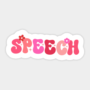 Groovy Speech Pathologist Speech Language Therapy SLP Sticker